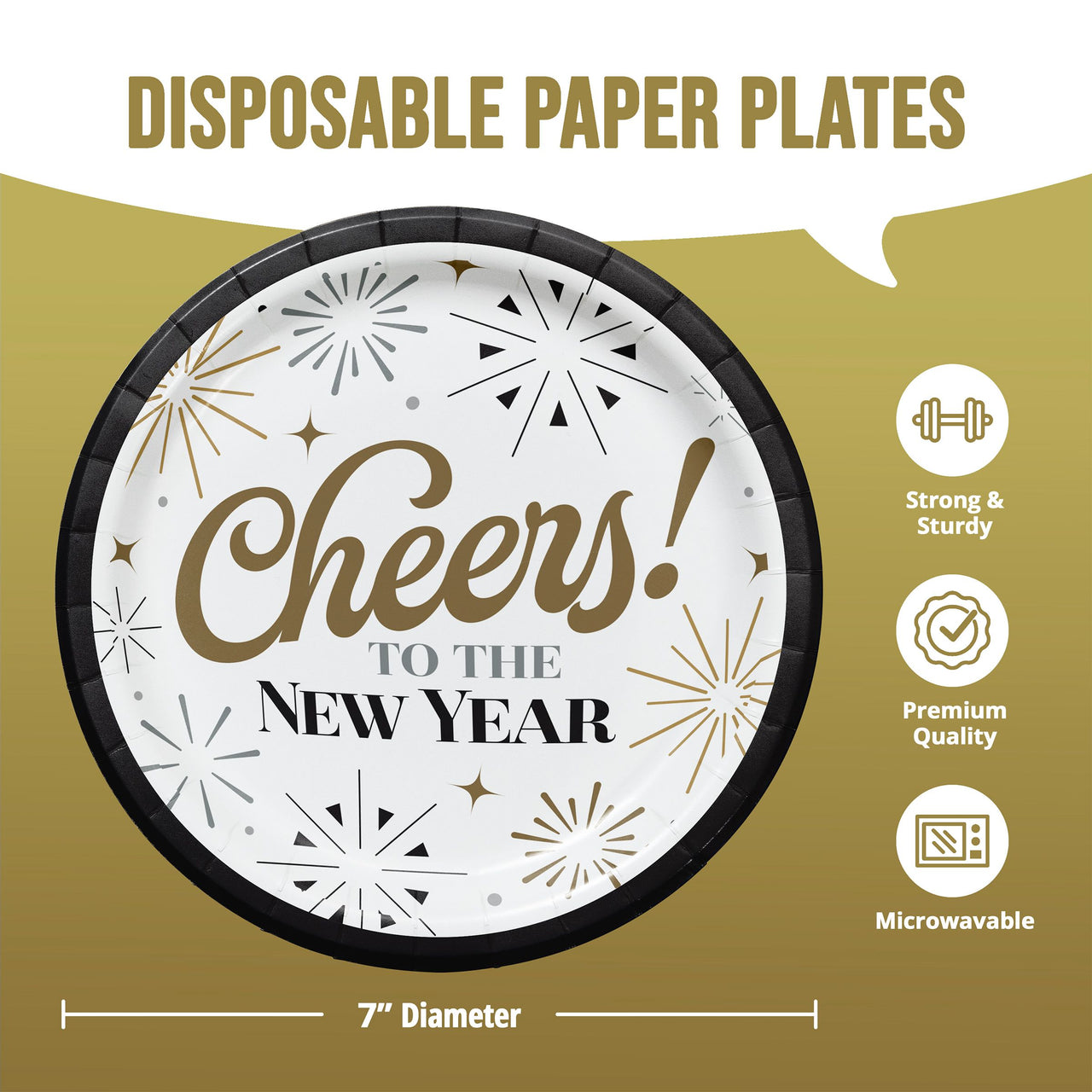 Bulk Dazzling Midnight Luncheon Plates 7" (96 per Case)