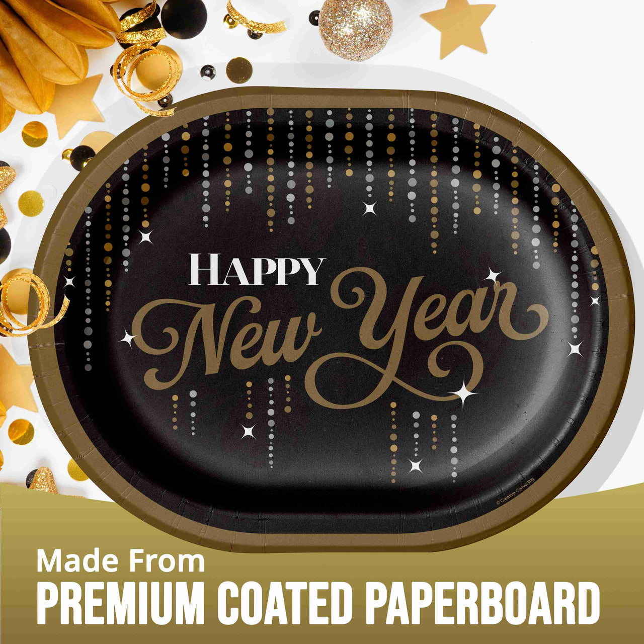 Bulk Dazzling Midnight Oval Platters 12" (96 per Case)