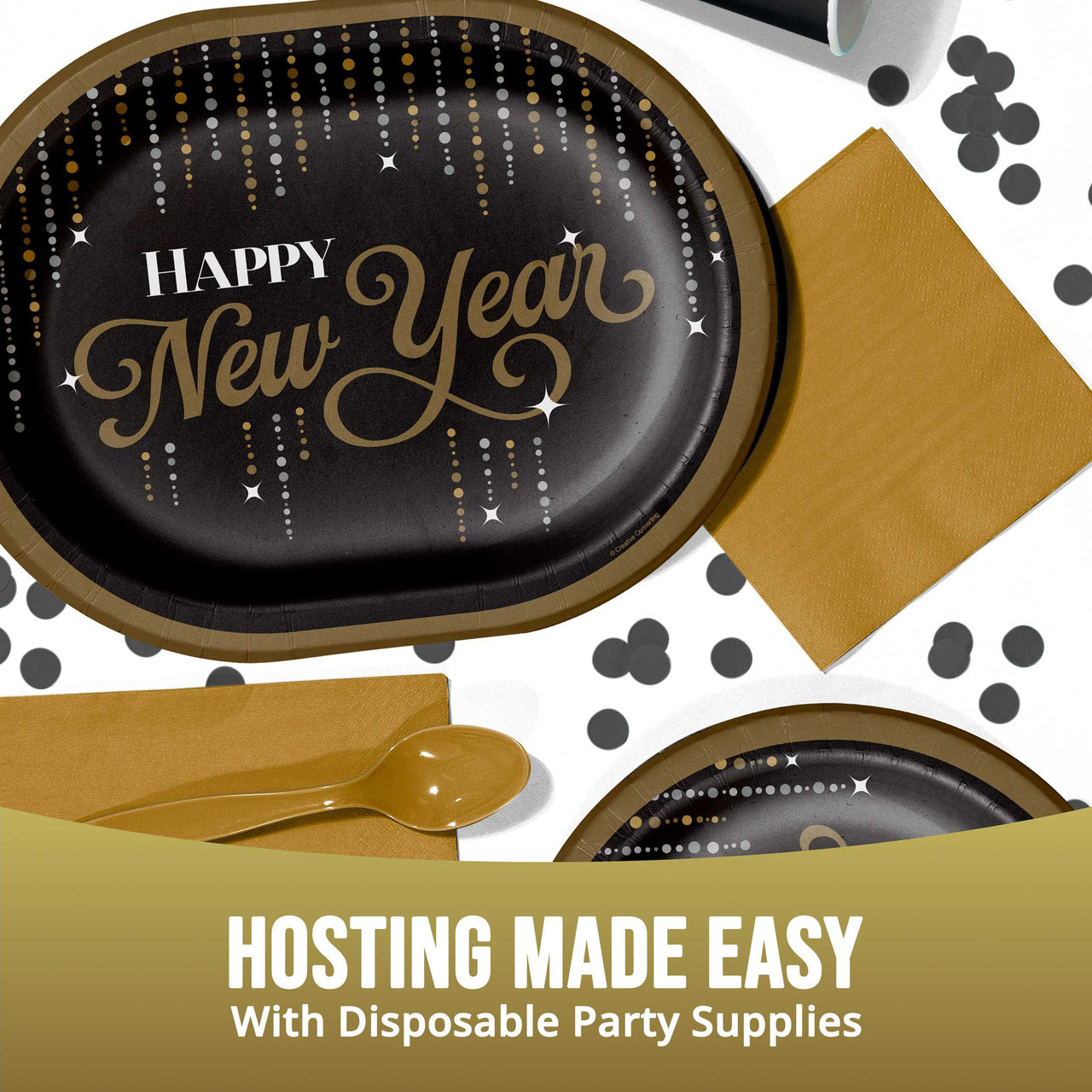 Bulk Dazzling Midnight Oval Platters 12" (96 per Case)
