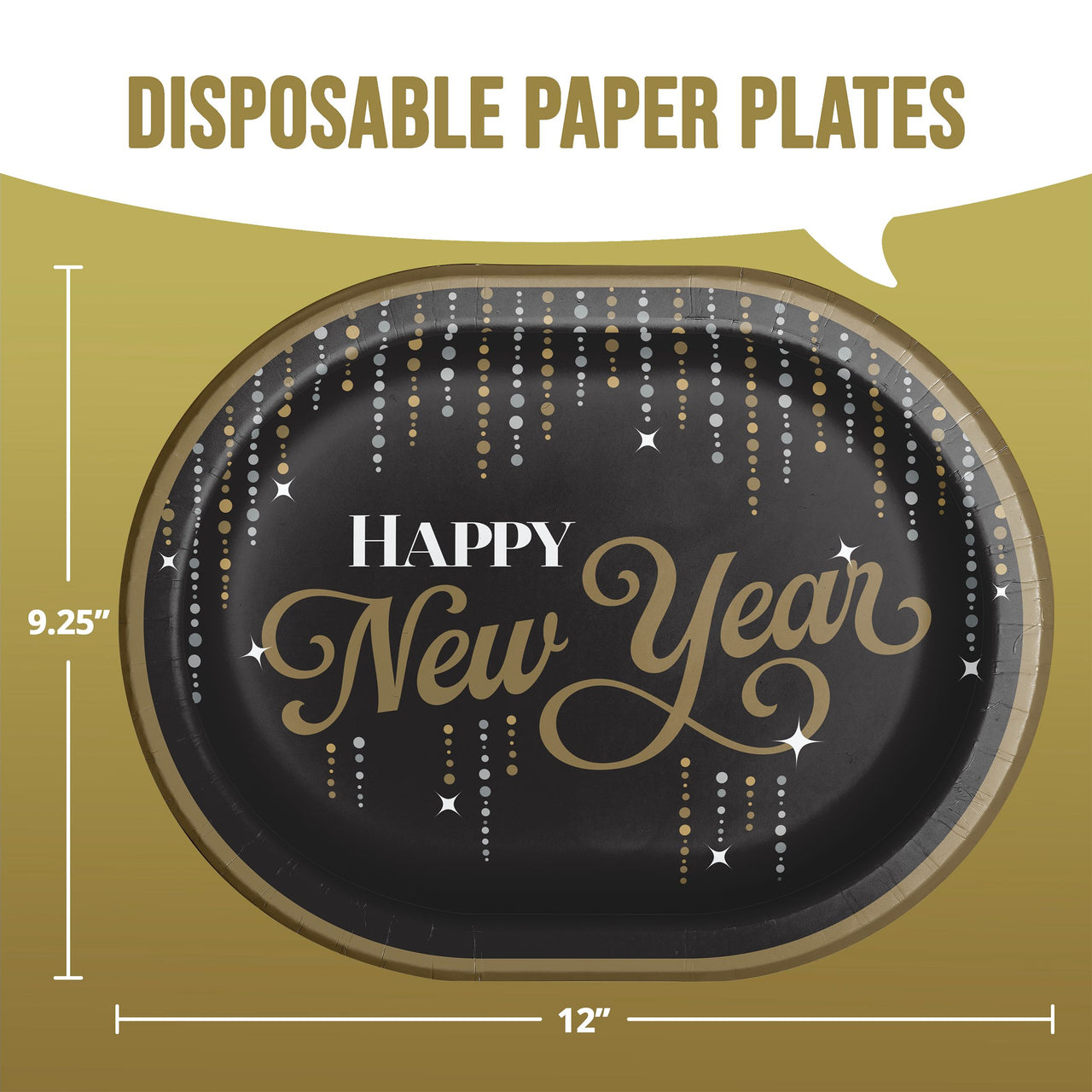 Bulk Dazzling Midnight Oval Platters 12" (96 per Case)