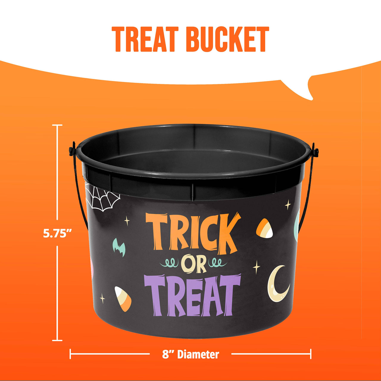 Bulk Halloween Decor Party Buckets (12 per Case)