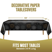Bulk New Years Decor Plastic Tablecovers 54