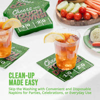 Bulk Fan Zone Cheers And Tdowns Beverage Napkins 5