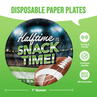 Bulk Fan Zone Halftime Is Snack Time Luncheon Plates 7