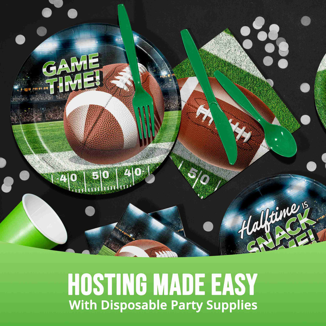 Bulk Fan Zone Dinner Plates 9" (96 per Case)