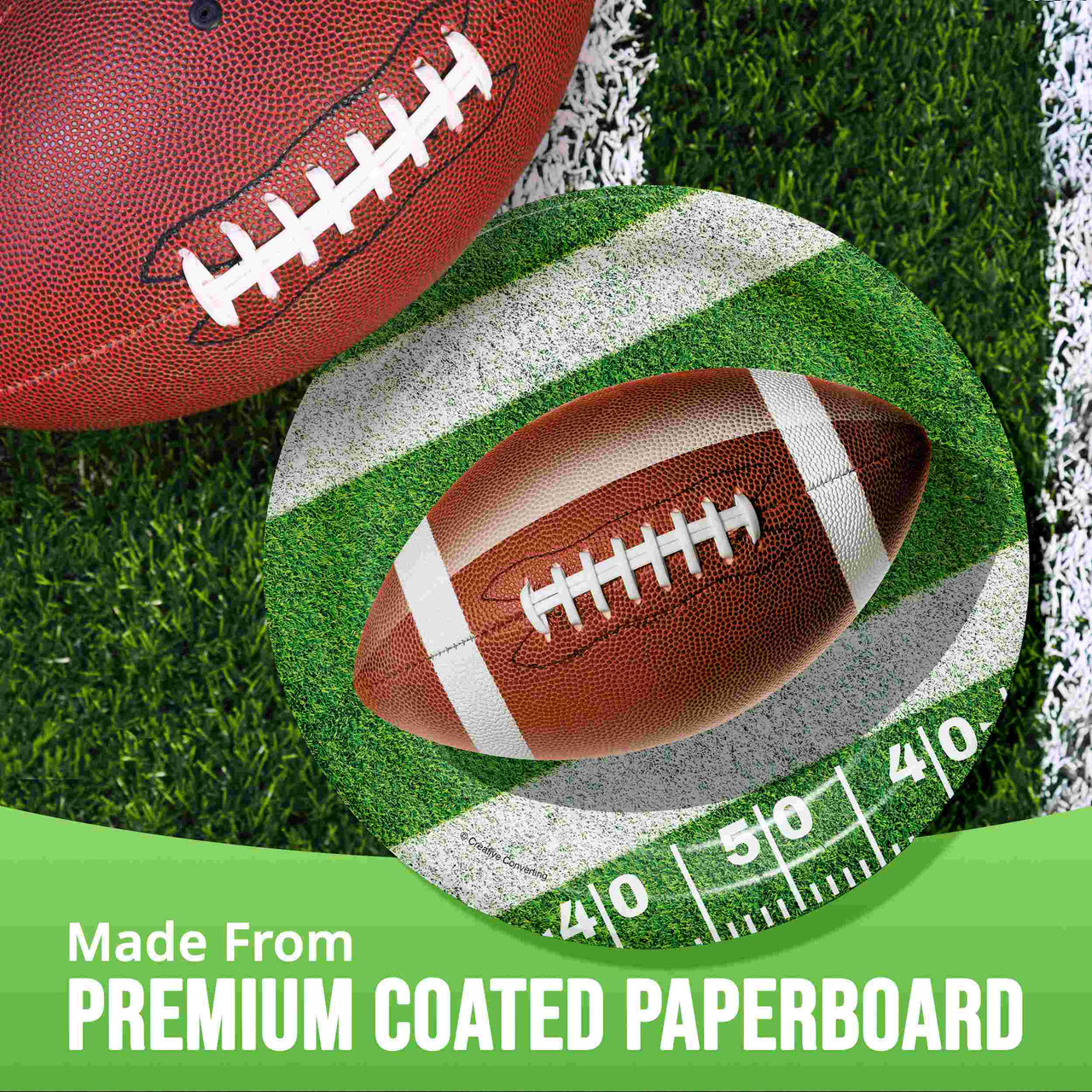 Bulk Fan Zone Football Luncheon Plates 7" (96 per Case)