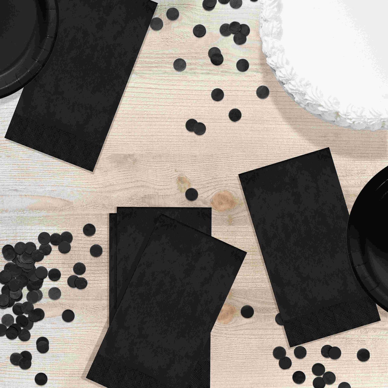 Bulk Black Velvet Guest Towels 7.75" x 4.5", 50 ct (600 per Case)