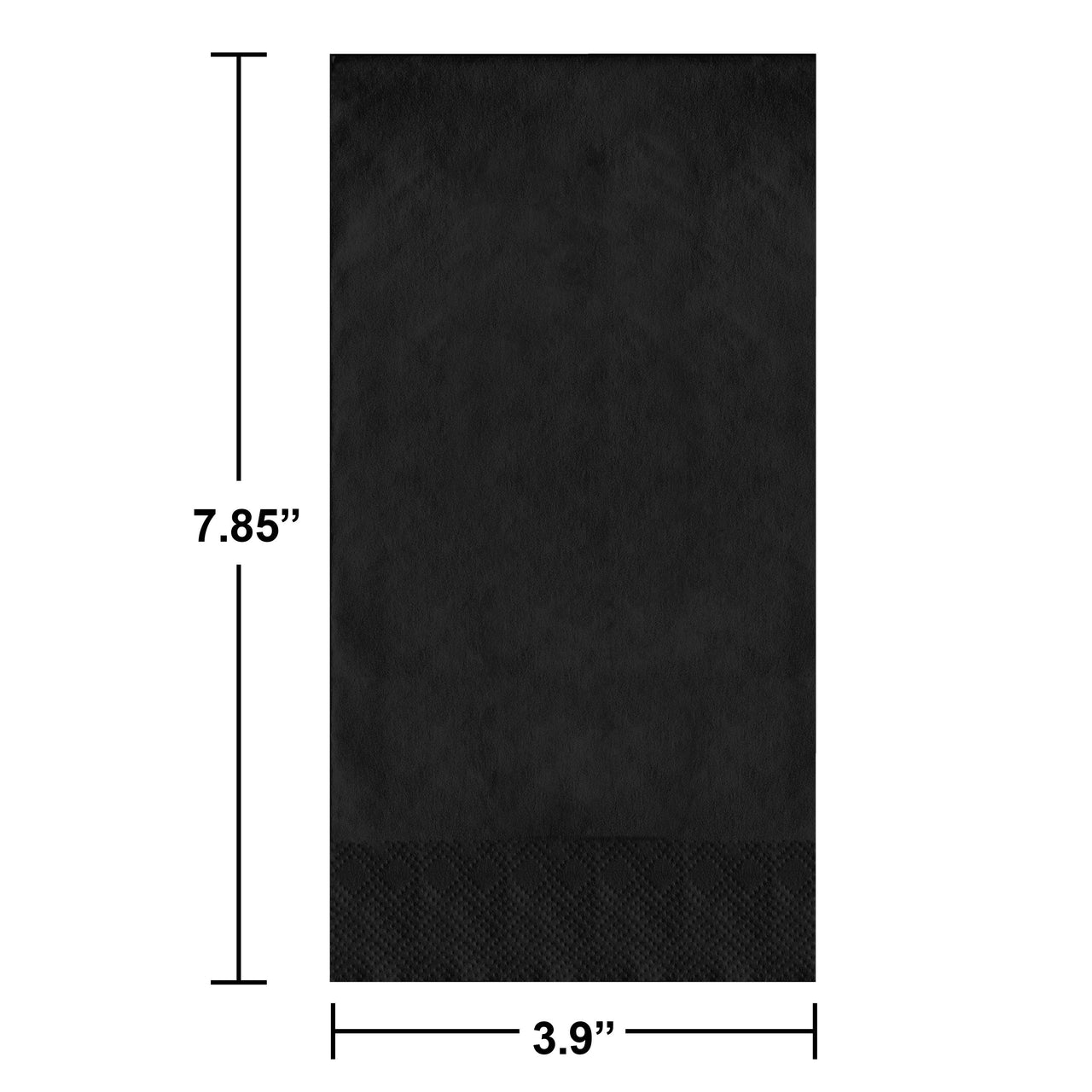 Bulk Black Velvet Guest Towels 7.75" x 4.5", 50 ct (600 per Case)
