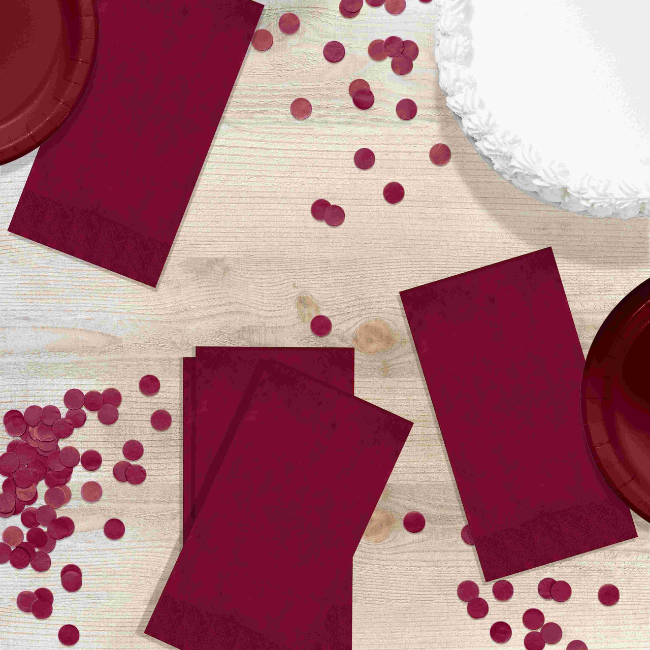 Bulk Burgundy Guest Towels 7.75" x 4.5" (600 per Case)