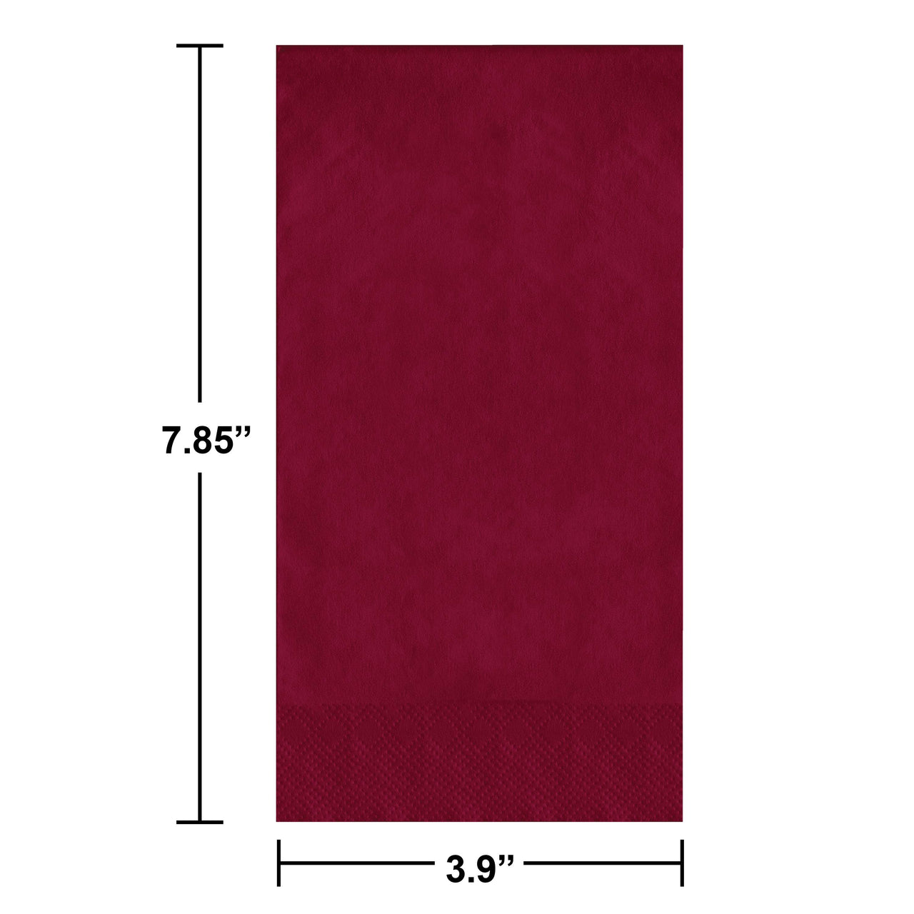 Bulk Burgundy Guest Towels 7.75" x 4.5" (600 per Case)