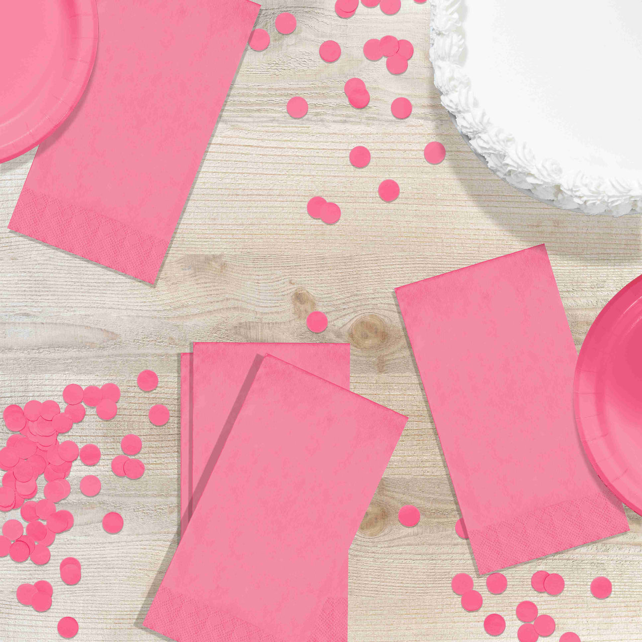 Bulk Candy Pink Guest Towels 7.75" x 4.5", 50 ct (600 per Case)