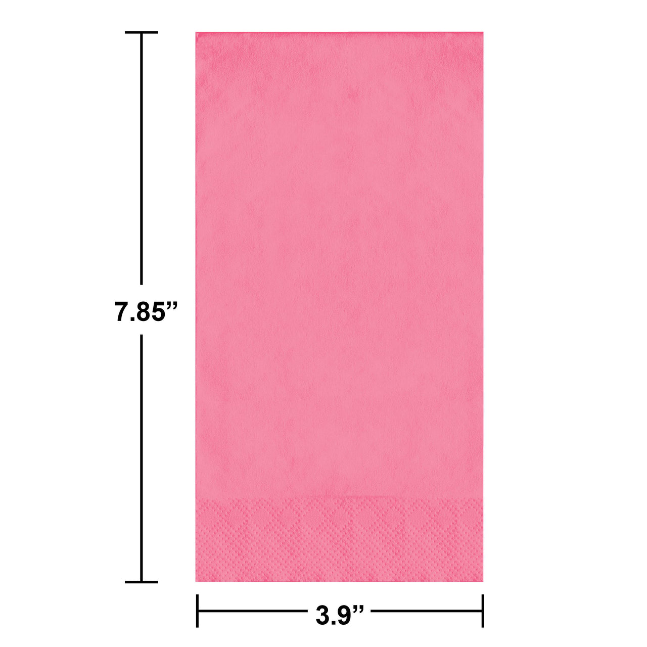 Bulk Candy Pink Guest Towels 7.75" x 4.5", 50 ct (600 per Case)