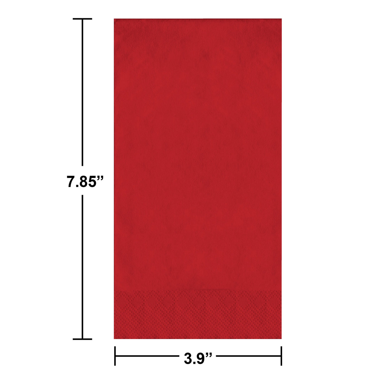 Bulk Classic Red Guest Towels 7.75" x 4.5", 50 ct (600 per Case)
