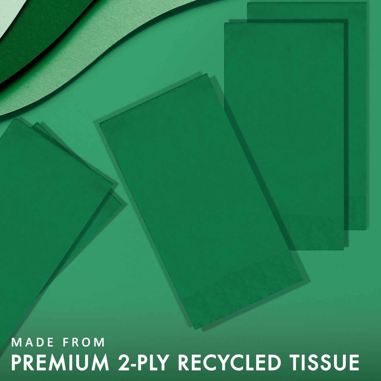 Bulk Emerald Green Guest Towels 7.75" x 4.5" (600 per Case)