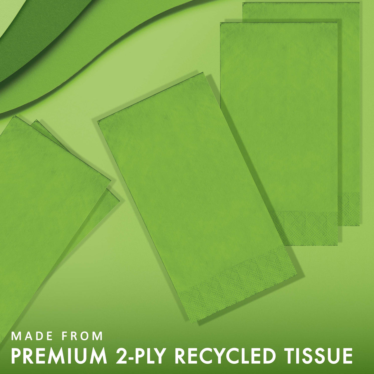 Bulk Fresh Lime Guest Towels 7.75" x 4.5" (600 per Case)