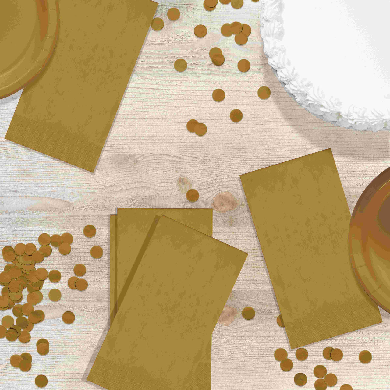 Bulk Glittering Gold Guest Towels 7.75" x 4.5" (600 per Case)