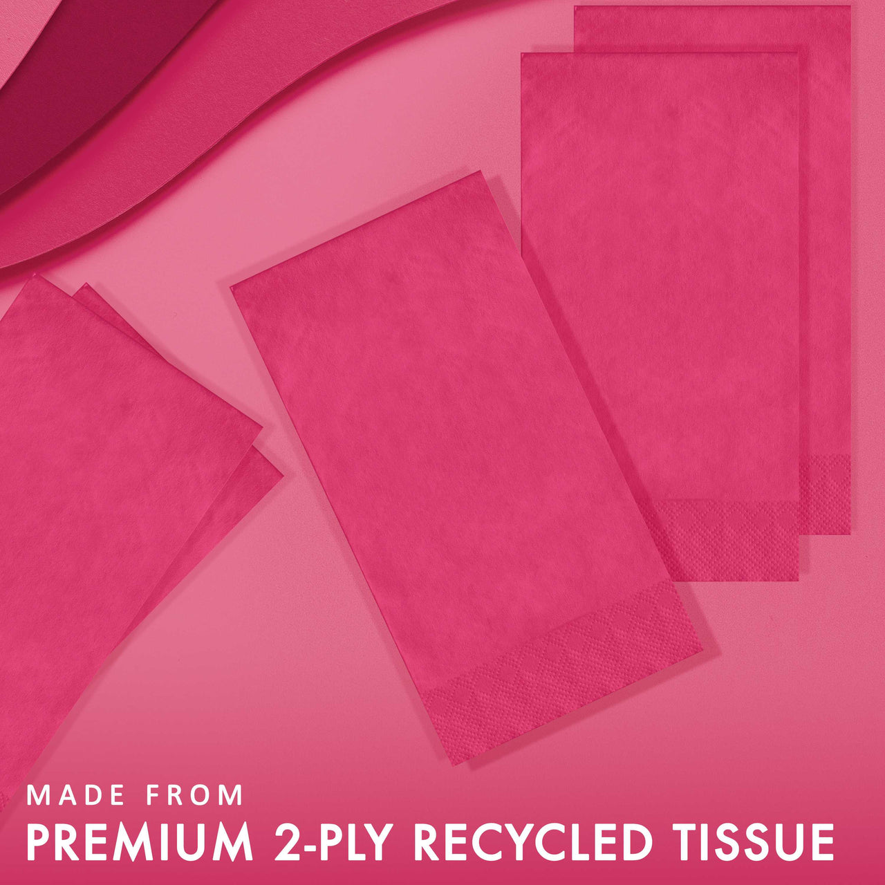 Bulk Hot Magenta Guest Towels 7.75" x 4.5" (600 per Case)