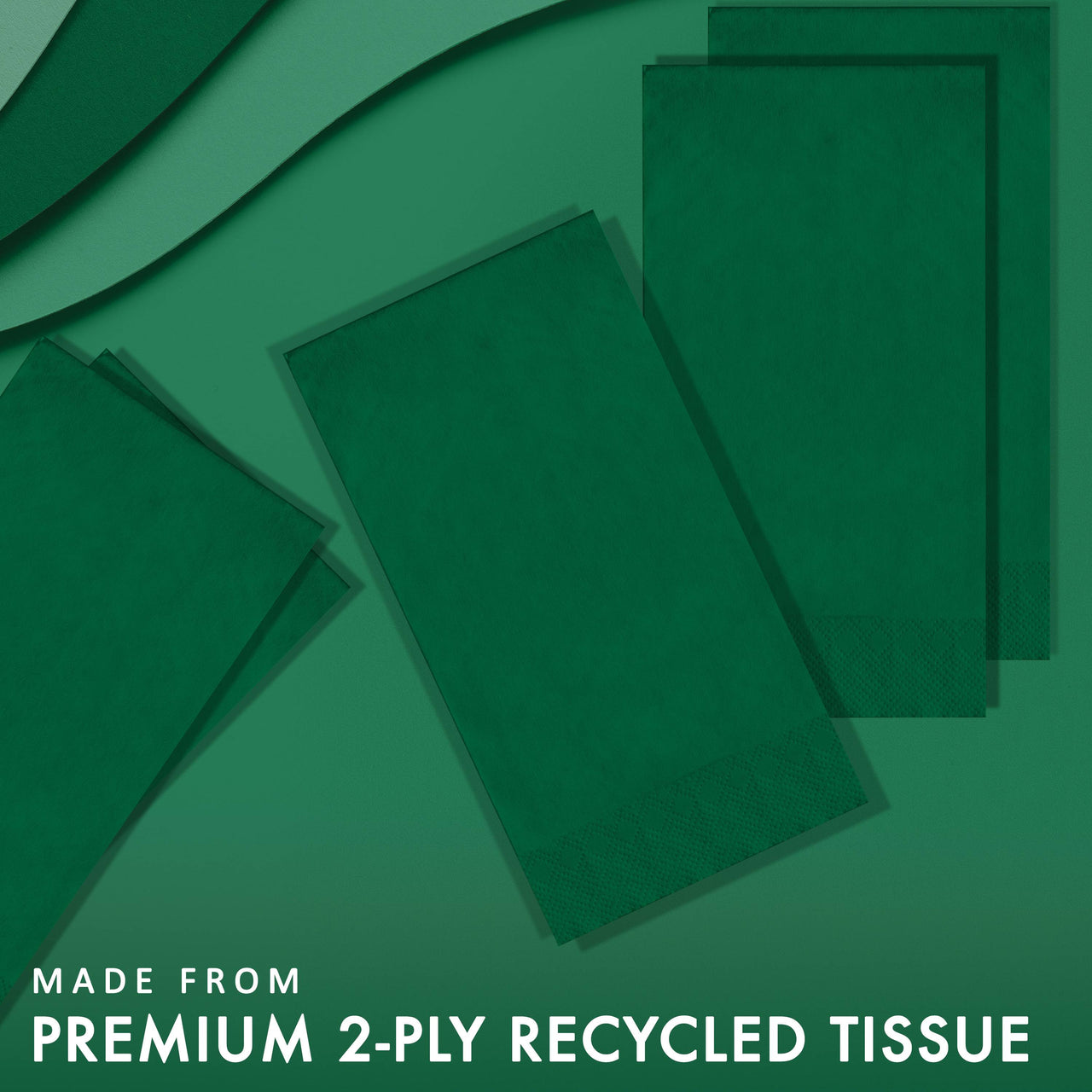 Bulk Hunter Green Guest Towels 7.75" x 4.5" (600 per Case)