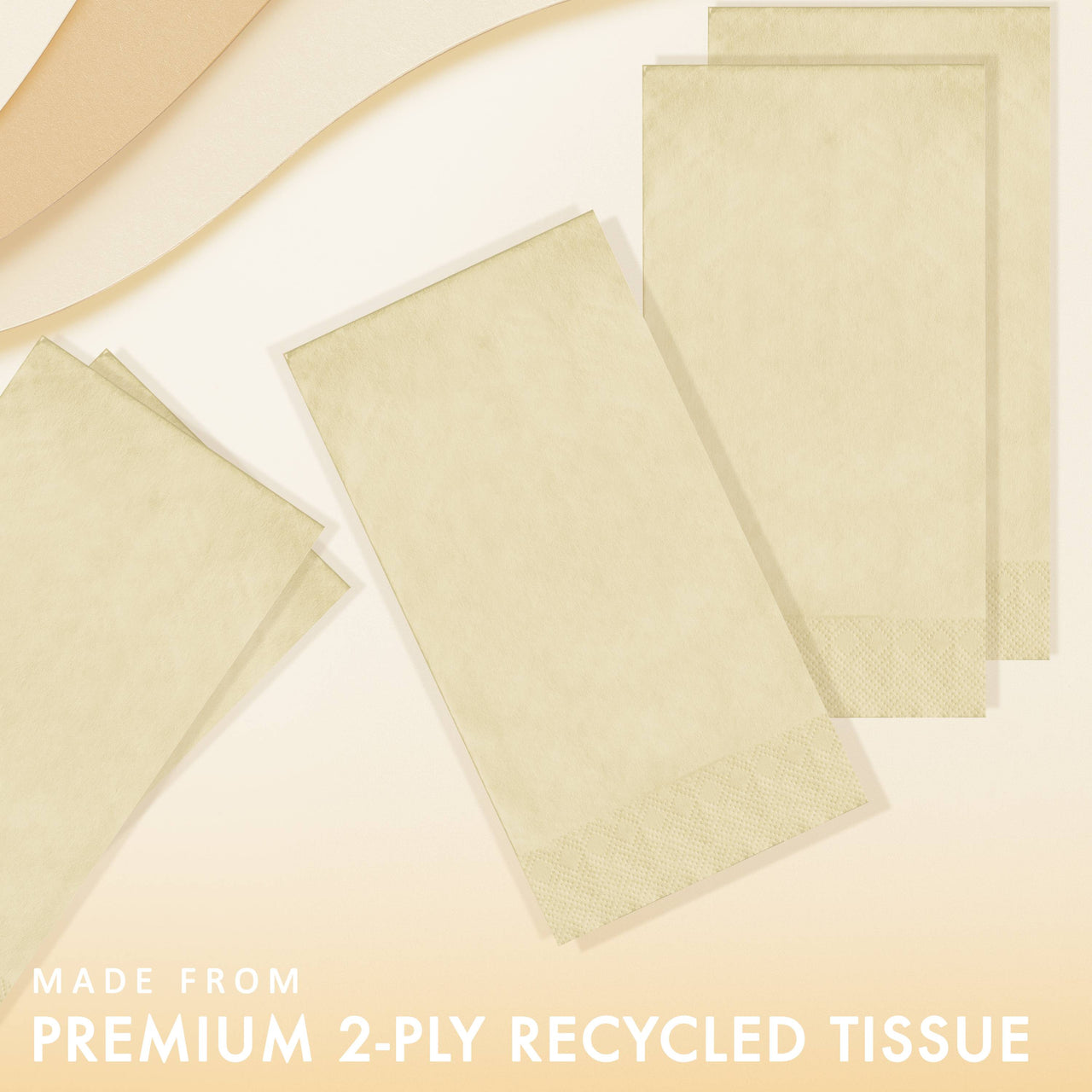 Bulk Ivory Guest Towels 7.75" x 4.5", 50 ct (600 per Case)