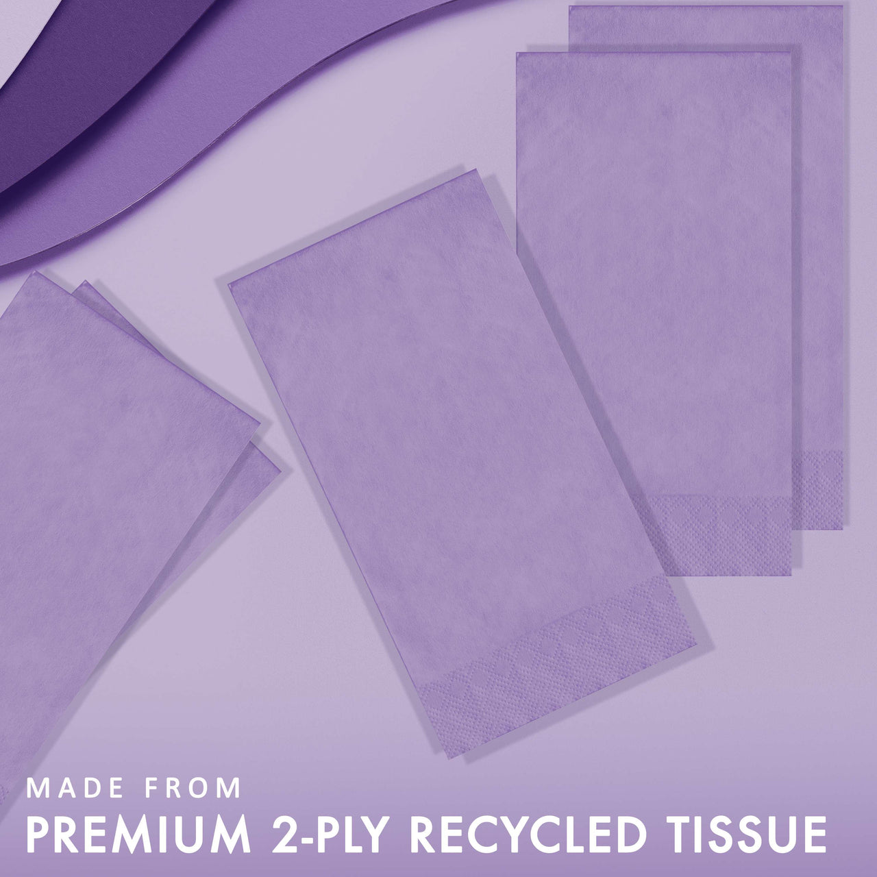 Bulk Luscious Lavender Guest Towels 7.75" x 4.5" (600 per Case)
