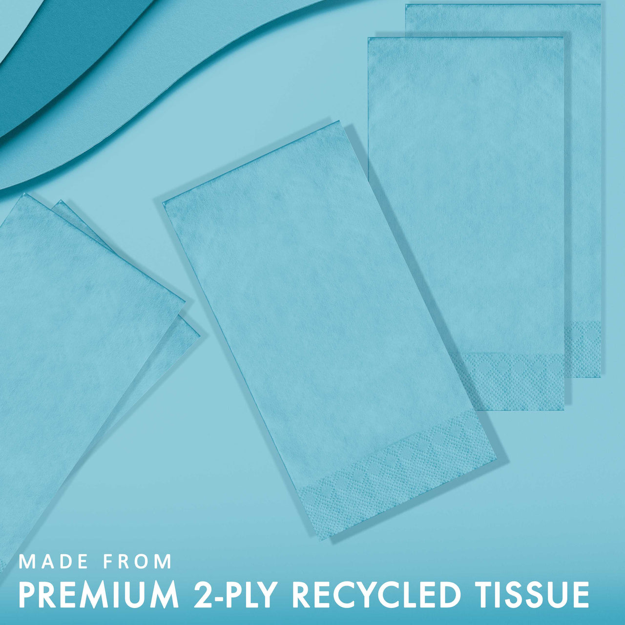 Bulk Pastel Blue Guest Towels 7.75" x 4.5" (600 per Case)