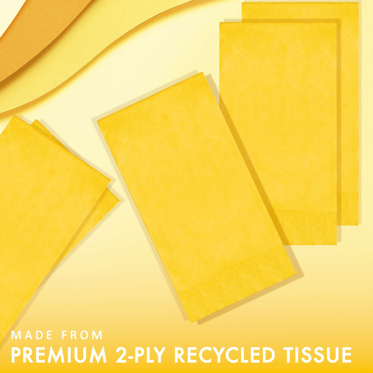 Bulk School Bus Yellow Guest Towels 7.75" x 4.5" (600 per Case)