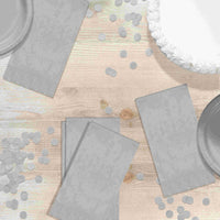 Bulk Shimmering Silver Guest Towels 7.75