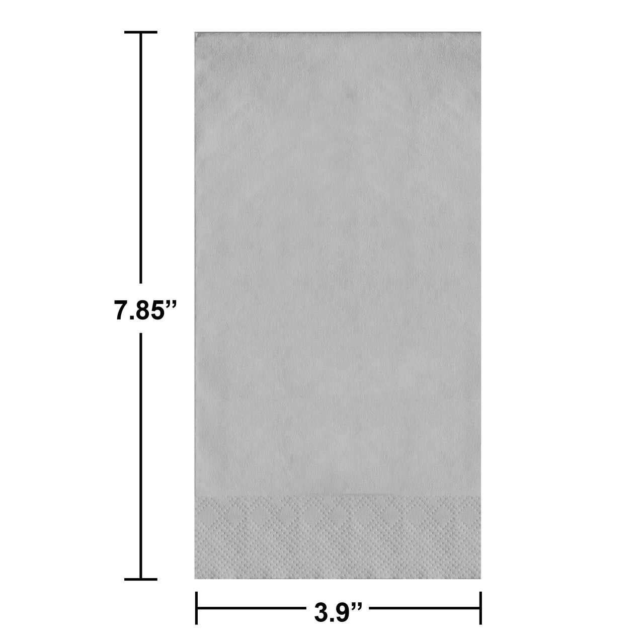 Bulk Shimmering Silver Guest Towels 7.75" x 4.5" (600 per Case)