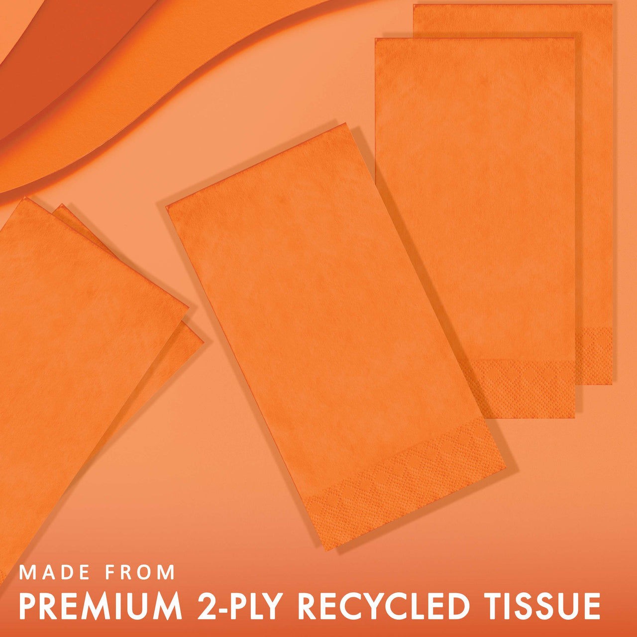 Bulk Sunkissed Orange Guest Towels 7.75" x 4.5" (600 per Case)