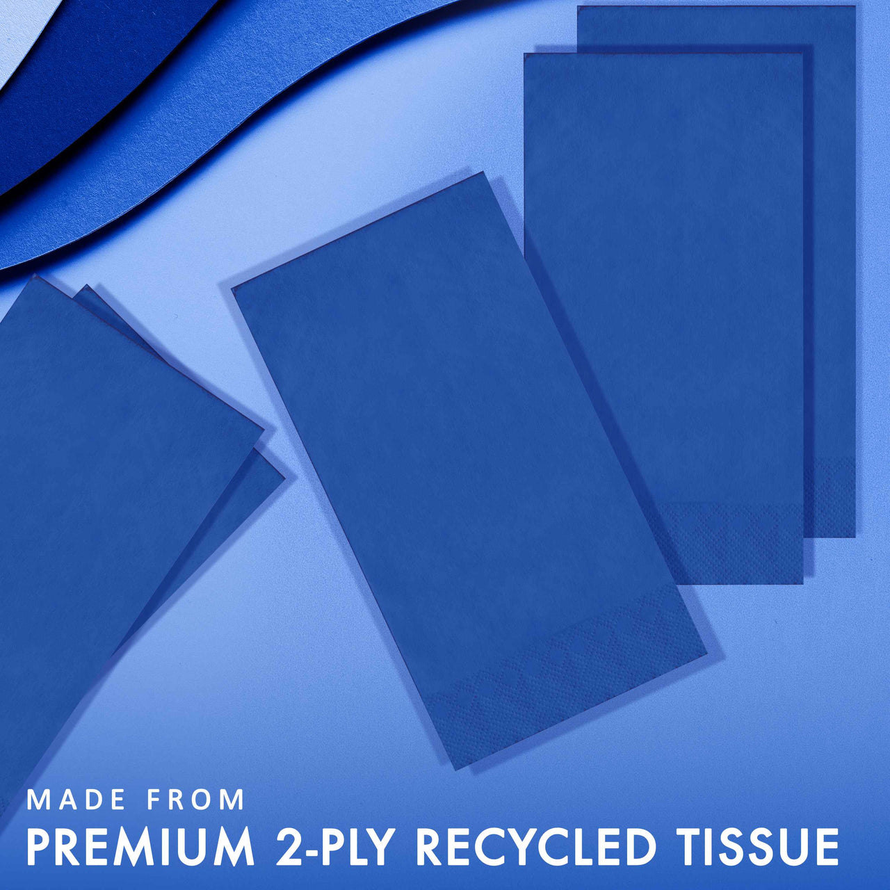 Bulk Cobalt Guest Towels 7.75" x 4.5", 100 ct (600 per Case)