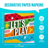 Bulk Sports Spirit Lets Play Luncheon Napkins 6.5