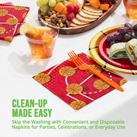 Bulk Sports Spirit Basketball Luncheon Napkins 6.5
