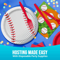 Bulk Sports Spirit Baseball Dinner Plates 9