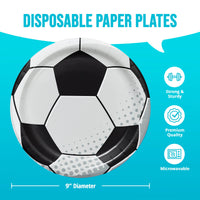 Bulk Sports Spirit Soccer Dinner Plates 9
