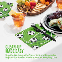 Bulk Sports Spirit Soccer Luncheon Napkins 6.5