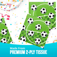 Bulk Sports Spirit Soccer Luncheon Napkins 6.5