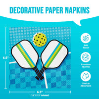 Bulk Sports Spirit Pickleball Luncheon Napkins 6.5