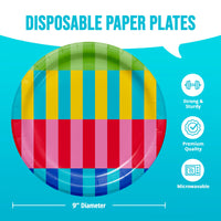Bulk Bright Vibes Dinner Plates 9