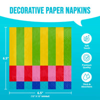 Bulk Bright Vibes Luncheon Napkins 6.5