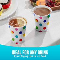 Bulk Bright Vibes Paper Cups 9 oz (96 per Case)