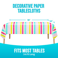 Bulk Birthday Brights Plastic Tablecovers 54