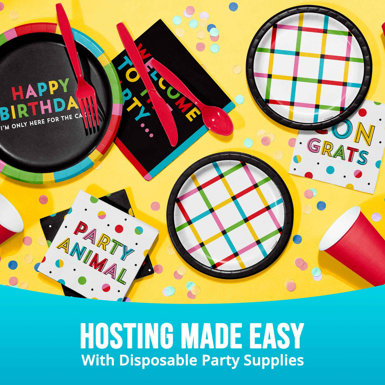 Bulk Snarky Celebration Dinner Plates 9" (96 per Case)