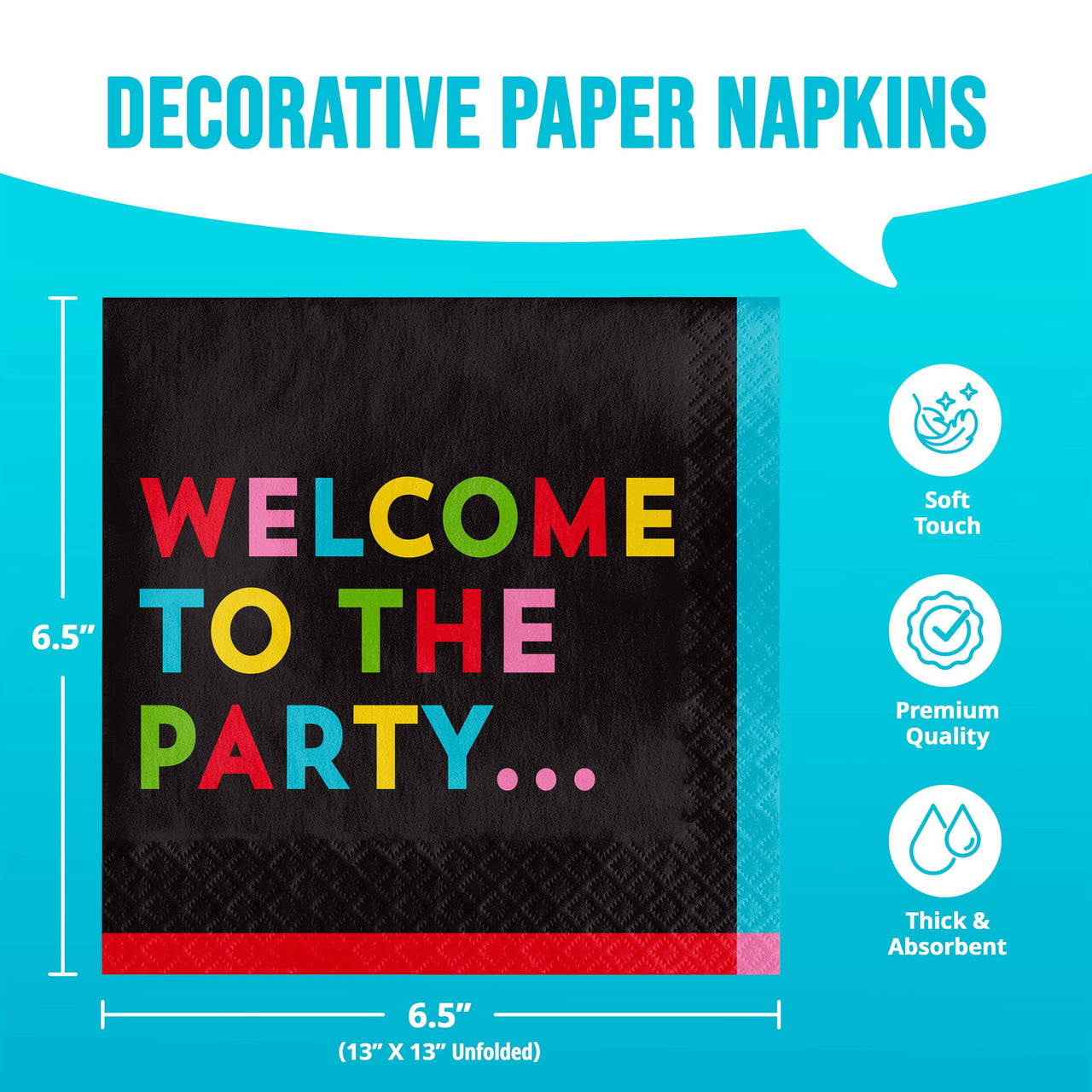 Bulk Snarky Celebration Welcome Luncheon Napkins 6.5" x 6.5" (192 per Case)