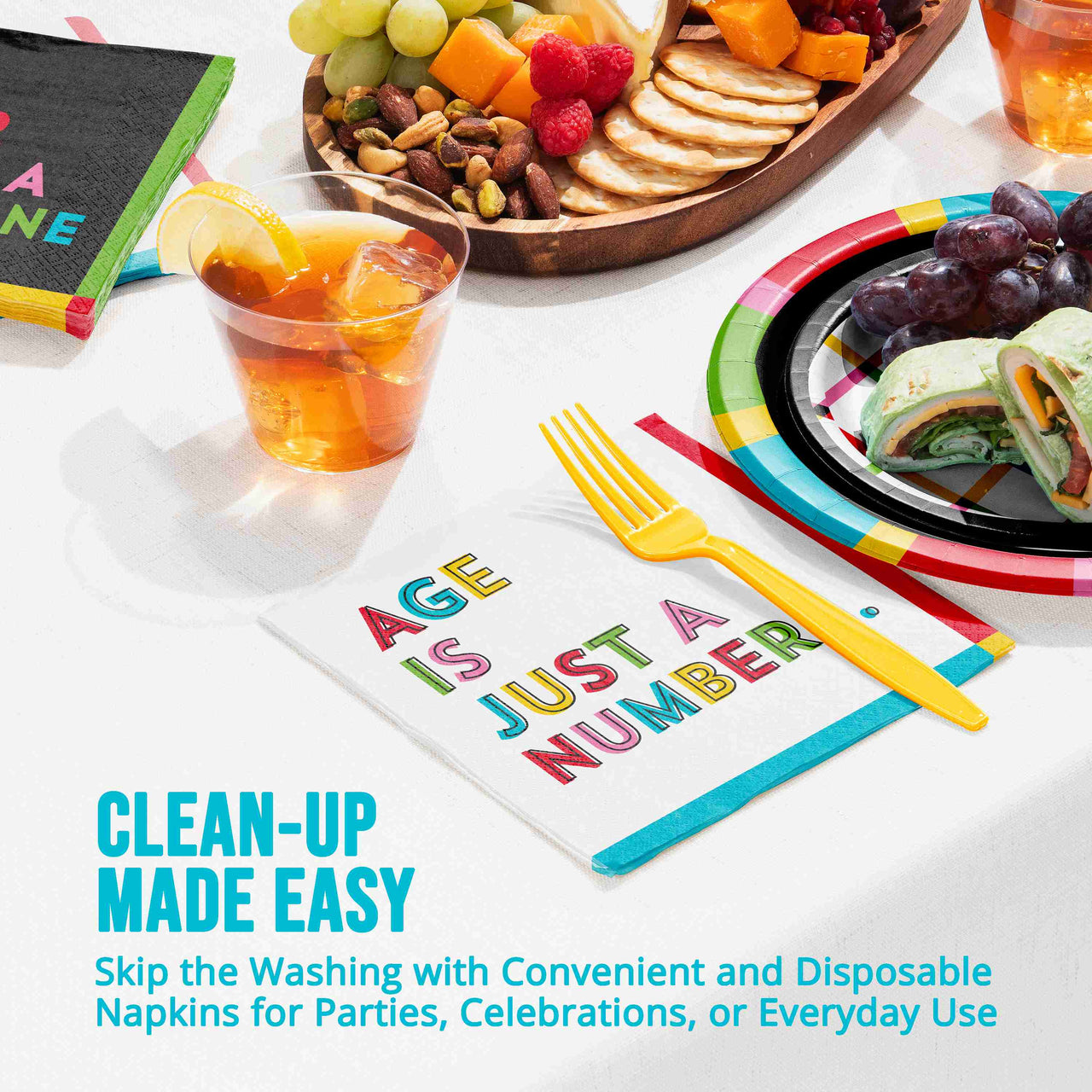 Bulk Snarky Celebration Age Luncheon Napkins 6.5" x 6.5" (192 per Case)
