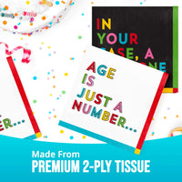 Bulk Snarky Celebration Age Luncheon Napkins 6.5