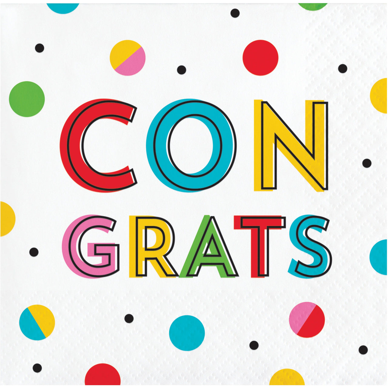 Bulk Snarky Celebration Congrats Beverage Napkins 5" x 5" (192 per Case)