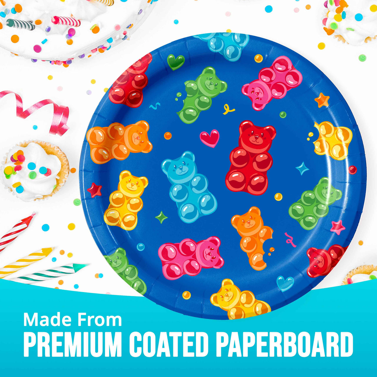 Bulk Gummy Bear Bash Dinner Plates 9" (96 per Case)