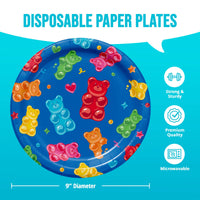 Bulk Gummy Bear Bash Dinner Plates 9