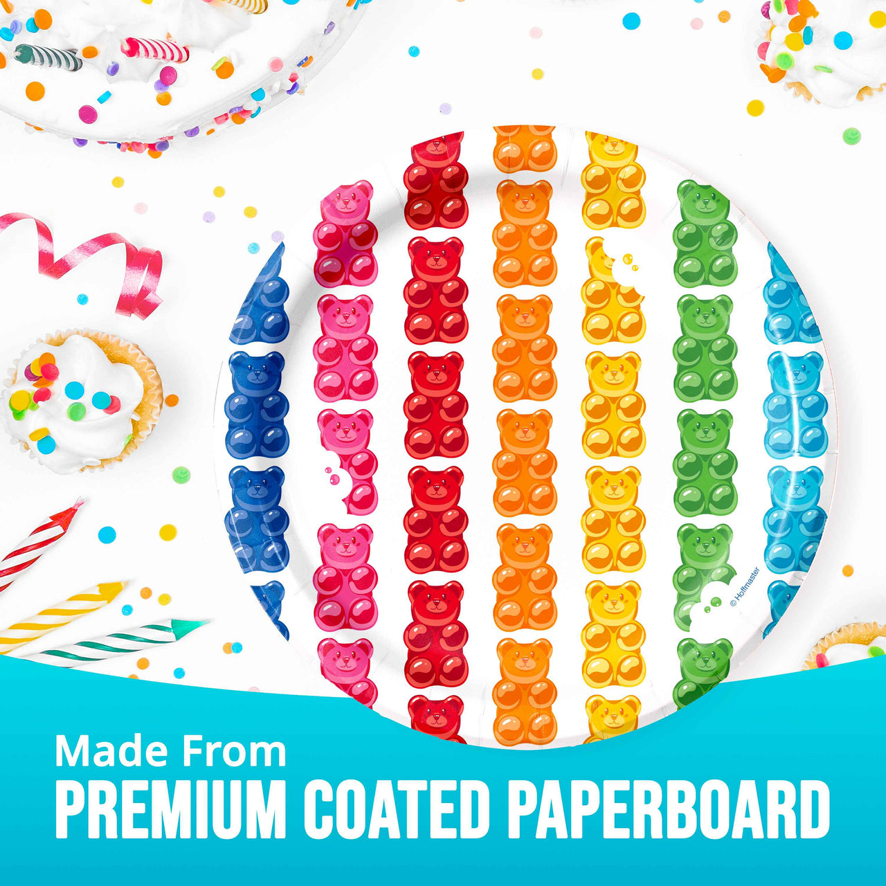 Bulk Gummy Bear Bash Luncheon Plates 7" (96 per Case)