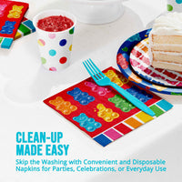 Bulk Gummy Bear Bash Luncheon Napkins 6.5
